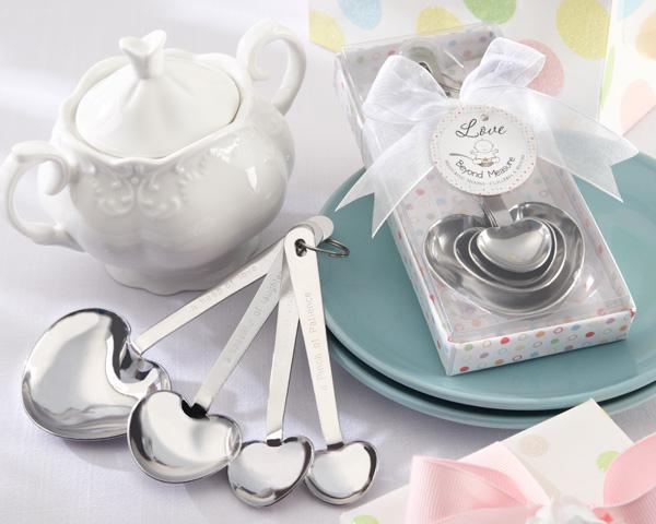 2018 New Wedding Gifts Heart Shaped Measuring Spoons in beautiful gift package wedding souvenir giveaway supplies Chinese Wholesale Best Hot