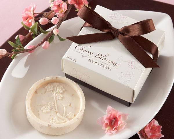 European-style cherry blossom handmade soap Soap Craft Soap Flower Wedding Favor Gift with gift box free shipping