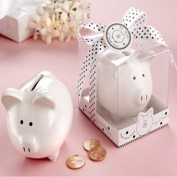 Free Li l Saver Favor Ceramic Mini Piggy Wedding Favor Wedding Gift Baby gift Money Bank baby shower favor #GJ53