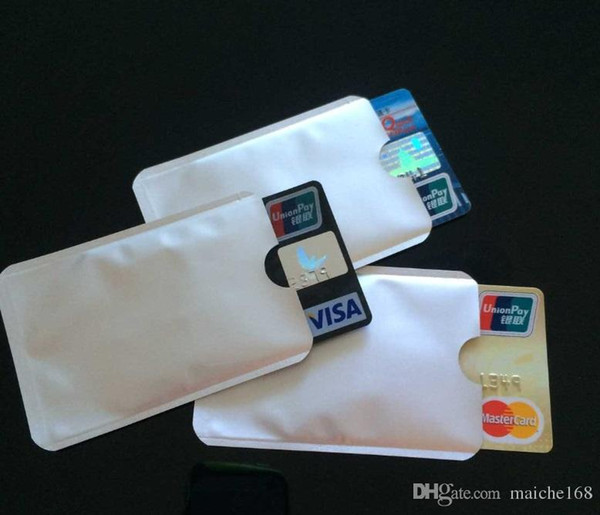 100pcs Credit Card Protector Secure Sleeves RFID Blocking ID Holder Foil Shield Popular Wedding Party Gifts