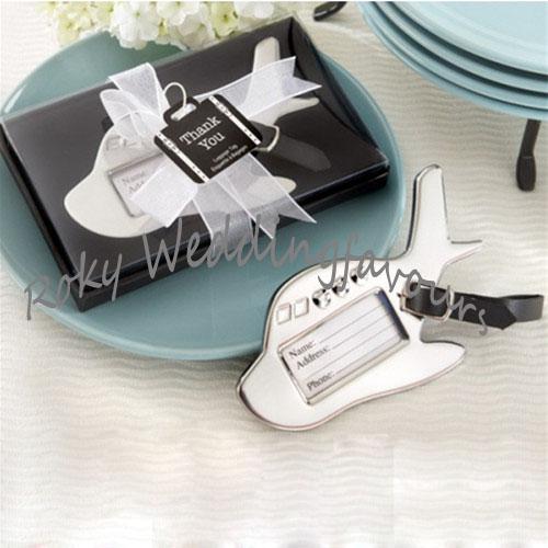 !50pcs/lot! Airplane Luggage Tag in Gift Box with Suitcase Tag Wedding/Party Favors!Travel Luggage Tags Wedding Favors