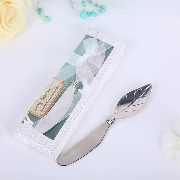 spread the love stainless steel maple leaf butter knife spreader wedding favors gifts party souvenirs box packing+DHL 