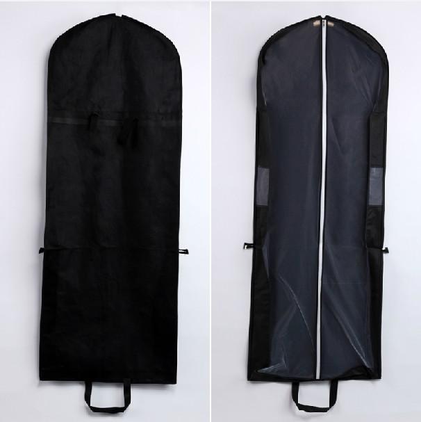 Factory Sale Black Dust Cover Bags Non woven Fabric and Tulle for Dresses and Gowns 10pcs/lot