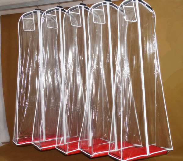 Transparent PVC Dust Bag For Wedding Dress Prom Evening Party Gown Bags 160*58 CM Wedding Accessory Garment Cover Travel Storage Dust Covers