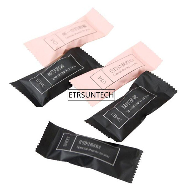 wholesale hot sale Thicken Characters Series Black & Pink Nougat Wrapper Elegant Alumium Foil Sweets Bags 4*9.5cm