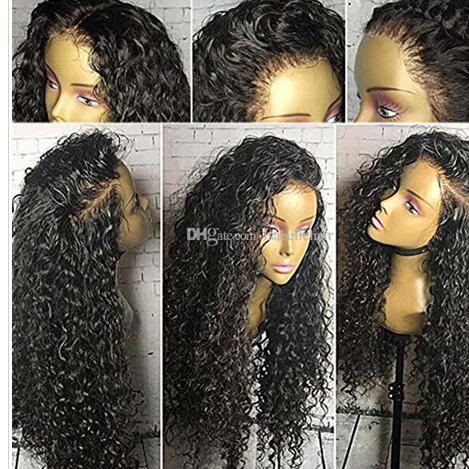 Free Part Full Lace Human Hair Wigs With Baby Hair 9A Natural Hairline Kinky Curly Brazilian Virgin Lace Front Wigs For Black Women