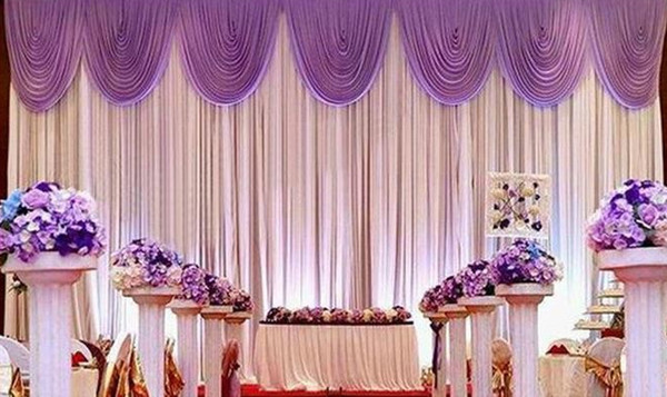 3M*6M backdrop with swags party background valance wedding backcloth stage curtain 3*6m (10ft*20ft) funeral backdrop