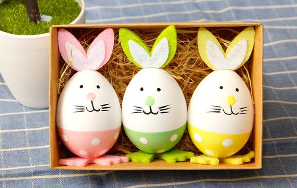 Easter New Arrival Little Rabbite Egg Cut Presents Wedding Supplies DIY Kids Toys Plastic Art Creation