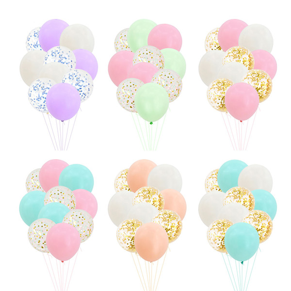 Wedding room decoration items children's day birthday party decoration paper macarons thickened balloon set