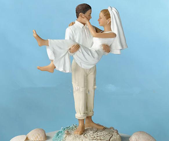 Beach Wedding Cake Topper Resin Craft Groom And Bridal 