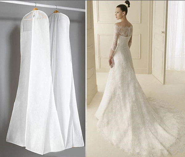 2017 Wedding Dress Gown Bags White Dust Bag Travel Storage Dust Covers Bridal Accessories For Brid Garment Cover Travel Storage Dust Covers