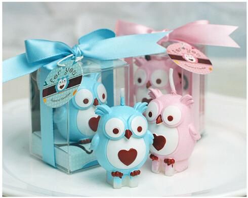 2015 New personalized wedding favors and gifts for guests souvenirs Baby shower birthday part owl candle