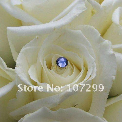 FREE SHIPPING Wholesale 100pcs Royal Blue Rhinestone Wedding Bouquets Bridal Stem Jewelry