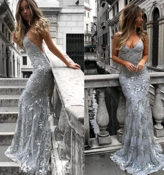 Vestidos dress lady wedding party gown evening dresses sleeveless prom floor length long dress Europe sexy strap sequin dress