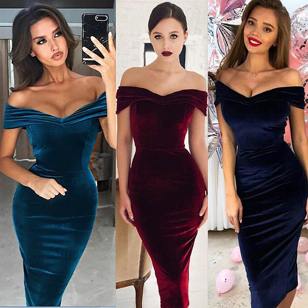 Sexy Strapless Commuter Dress Bateau Neck Special Occasion Dresses Sheath Deep V-Neck Appliques Embroidery Performance Bar Party Decoration