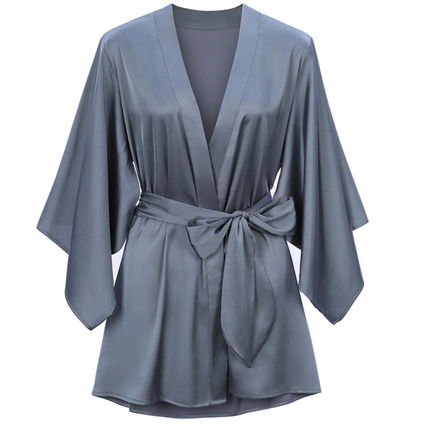 2019 Bridesmaid Robes Silk Charmeuse Wedding Kimono Robes For Bridesmaid Sexy Dressing Gowns for Women Bathrobes Night Mini Dress Nightwear