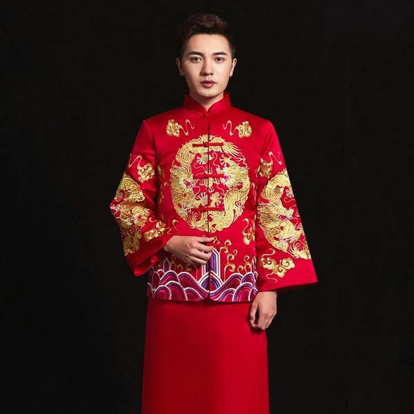 Xiuhe male bridegroom Chinese style formal dress wedding dress xiuhe Chinese style men's wear wedding costume spring and autumn style toasti