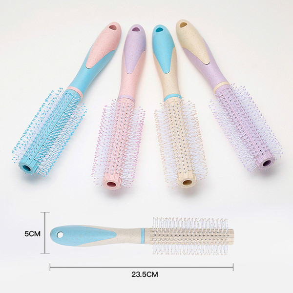 Autumn new wheat straw curly hair comb thick handle easy to grip shape comb candy color hair comb