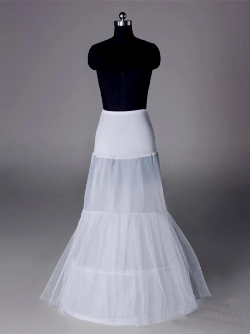 High Quality Fishtail Wedding Petticoat Gown Crinoline Bridal Underskirt Skirt Hoops 2 Layer