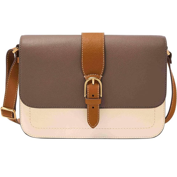 Fossil Women's Zoey Leather Large or Small Flap Crossbody Purse Handbag For Women